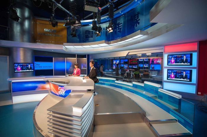 省级电视台标准360度全景式新闻直播间